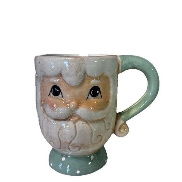 Transpac Johanna Parker Mr. and Mrs. Santa Claus Footed Mug Set w/ creamer - Picture 8 of 11